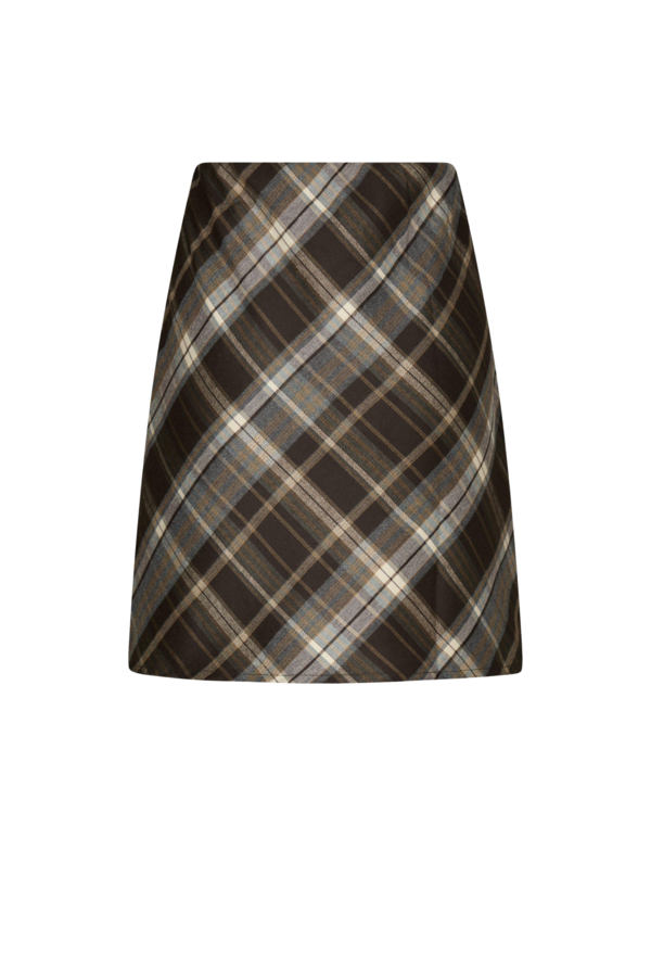 Lunna Check Skirt - Brown