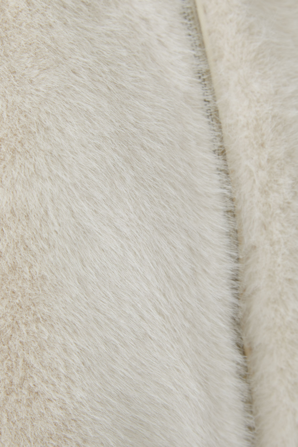 Faux Fur Gilet - Beige