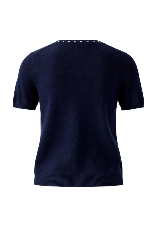 Strass Pullover - Navy