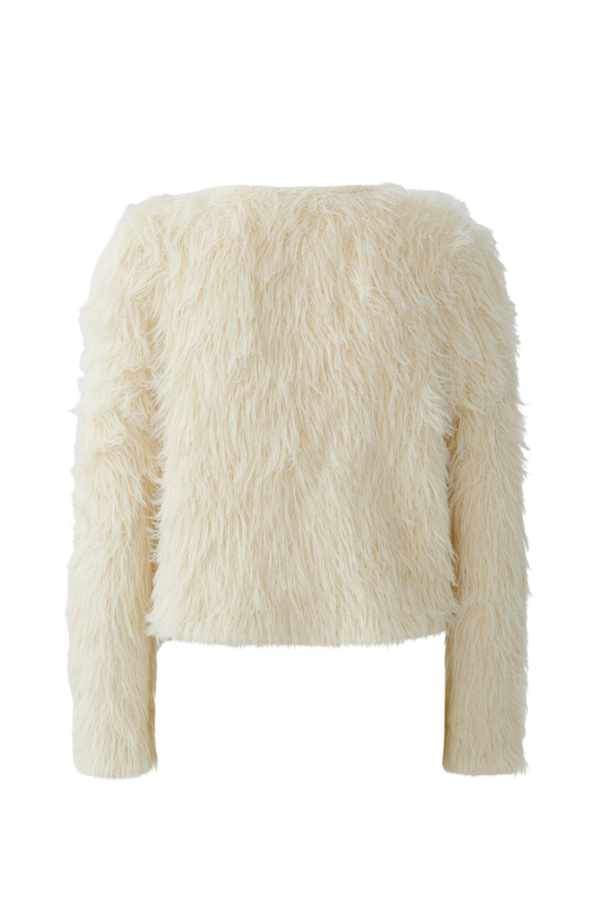 Fringed Textured Jacket - Off White