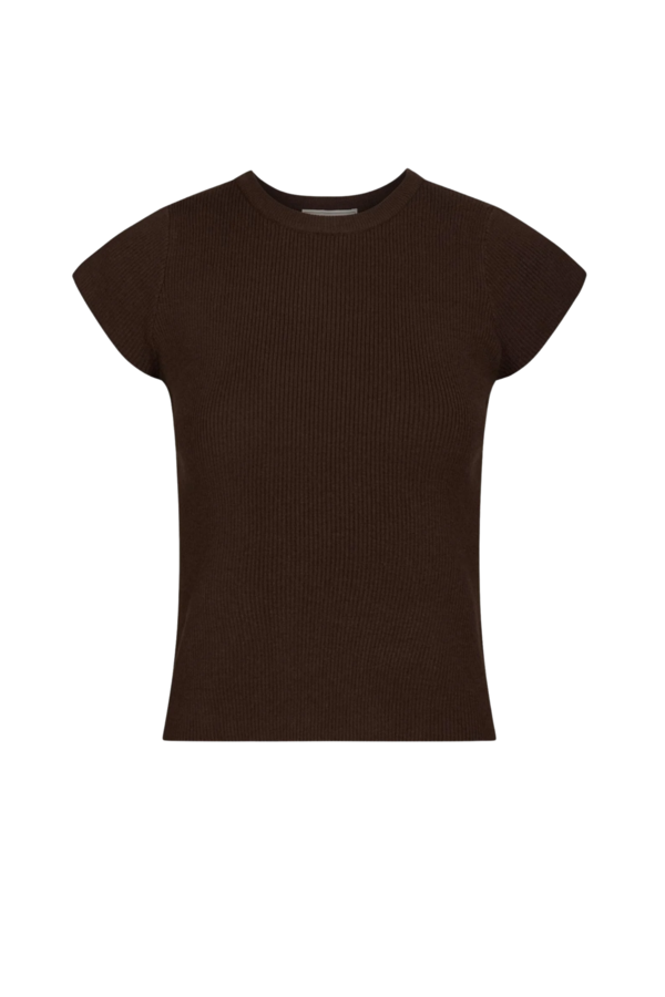 Tirra Knit Tee - Brown