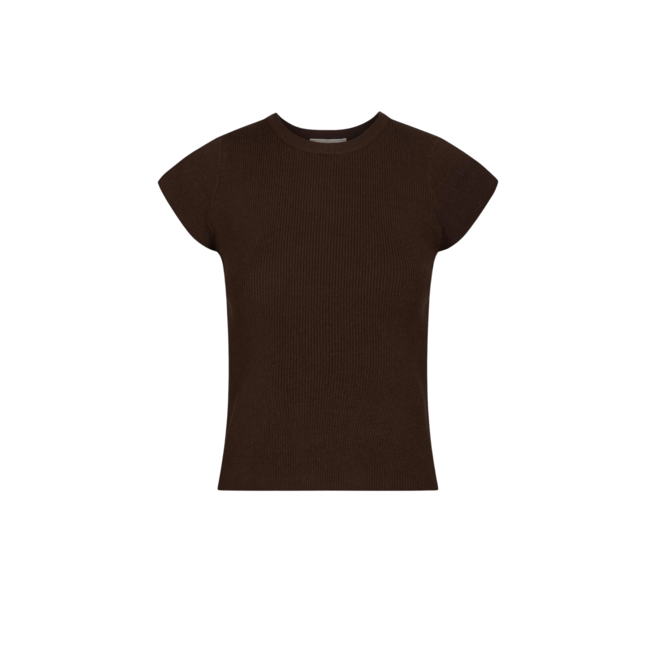 Tirra Knit Tee - Brown