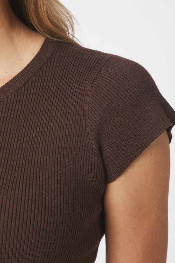 Tirra Knit Tee - Brown