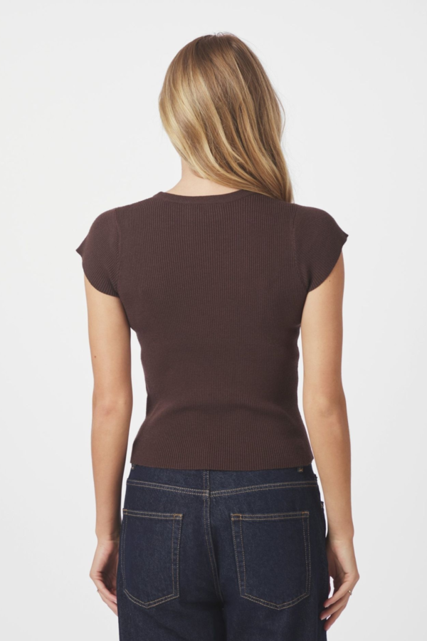 Tirra Knit Tee - Brown