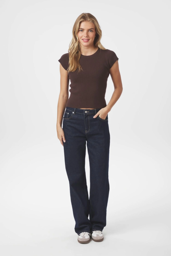 Tirra Knit Tee - Brown