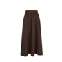 Yara Long Poplin Skirt - Chocolate Brown