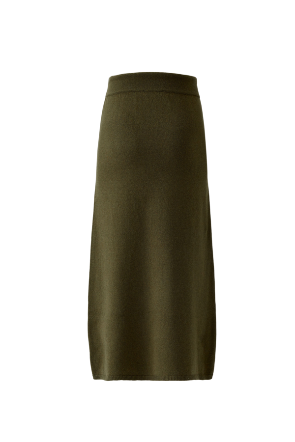 Knitted Skirt - Khaki Green