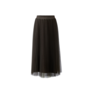 Pleated Glitter Skirt - Taupe