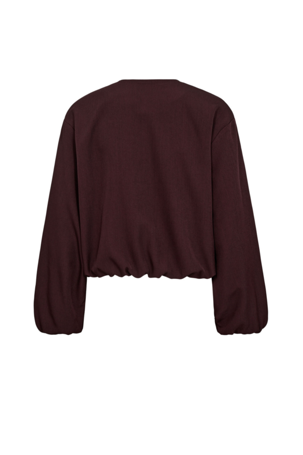 Luna Balloon Zip Jacket - Burgundy