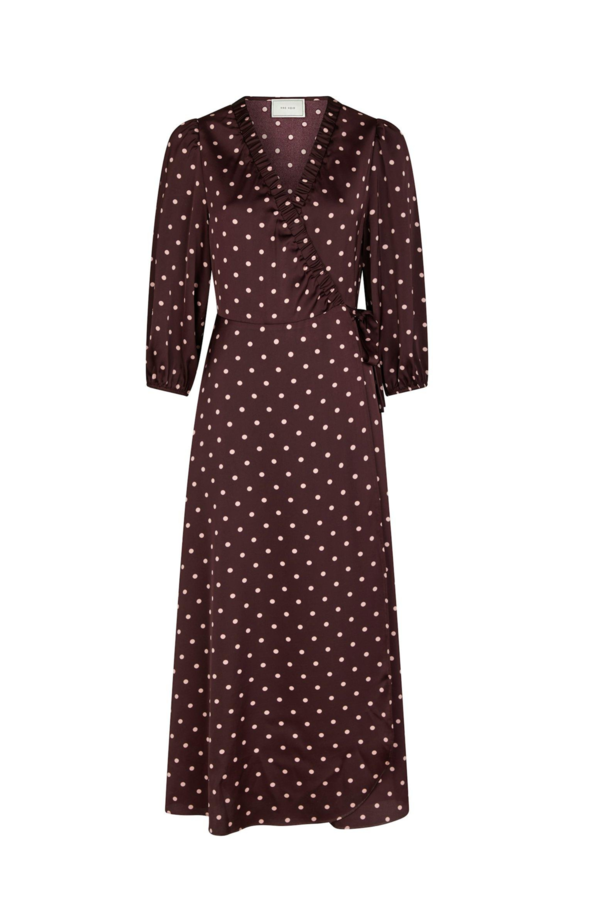 Malinga Dot Dress - Wine