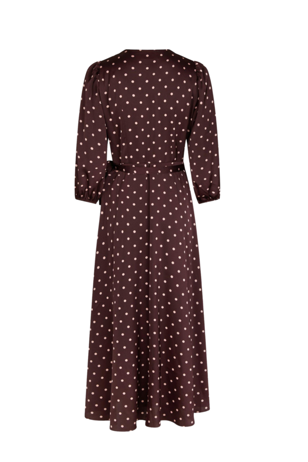 Malinga Dot Dress - Wine