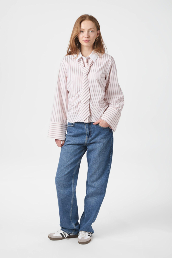 Francesca Stripe Shirt - Rose