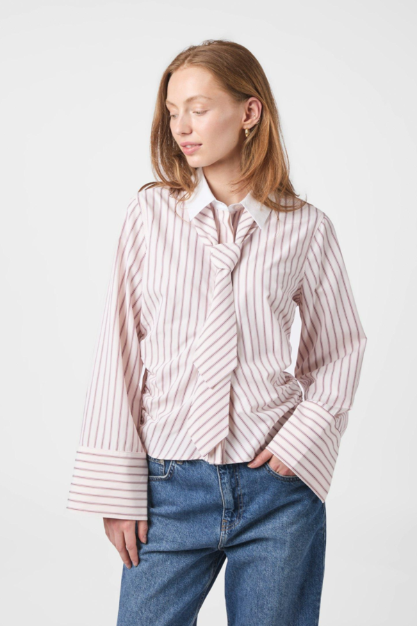 Francesca Stripe Shirt - Rose