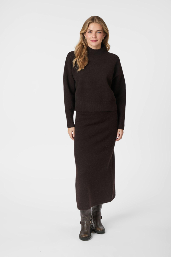 Hynne Knit Skirt - Dark Brown