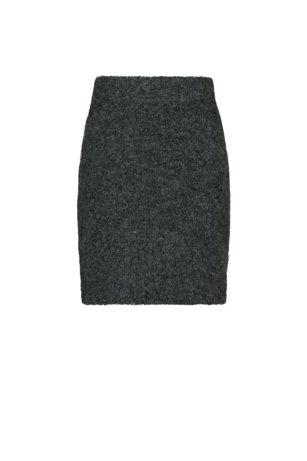 Naria Fluffy Knit Skirt - Antracit