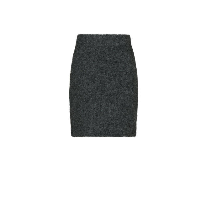 Naria Fluffy Knit Skirt - Antracit