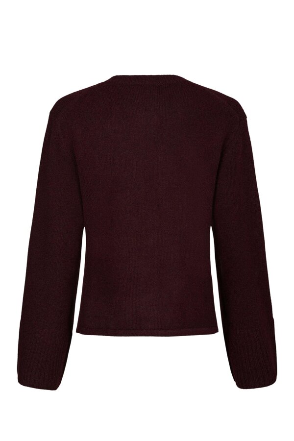 Mixie Knit Cardigan - Wine