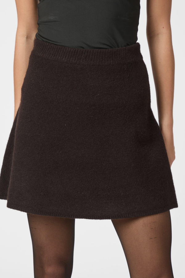 Gisa Knit Skirt - Dark Brown