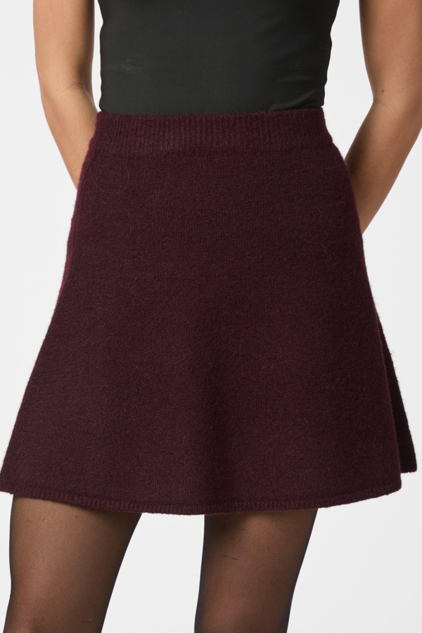 Gisa Knit Skirt - Wine