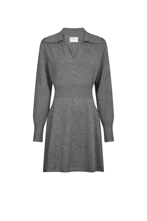 Melia Knit Dress - Dark Grey Melange