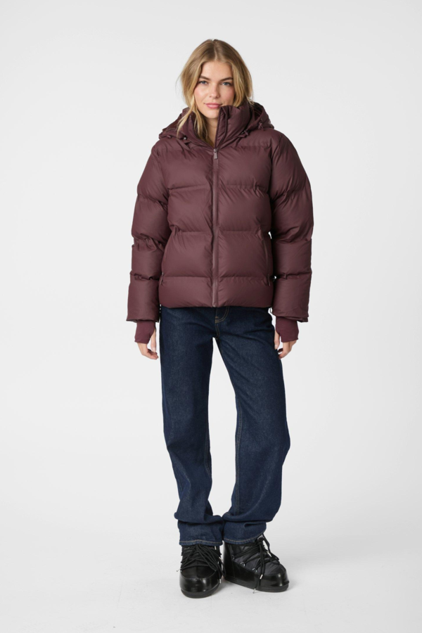 Fox Puffer Jacket - Wine