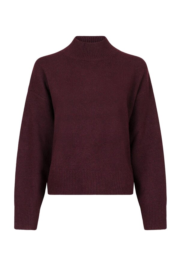Paulina Knit Blouse - Wine