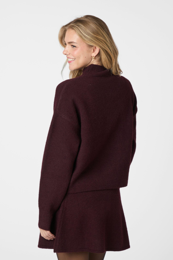 Paulina Knit Blouse - Wine