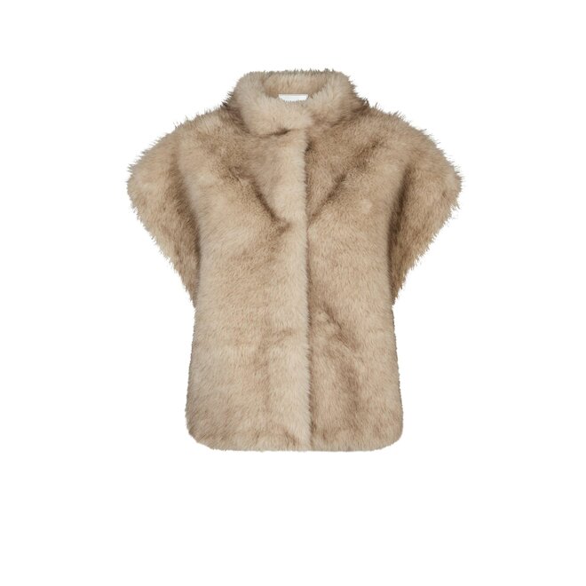 Kevini faux Fur Vest - Beige
