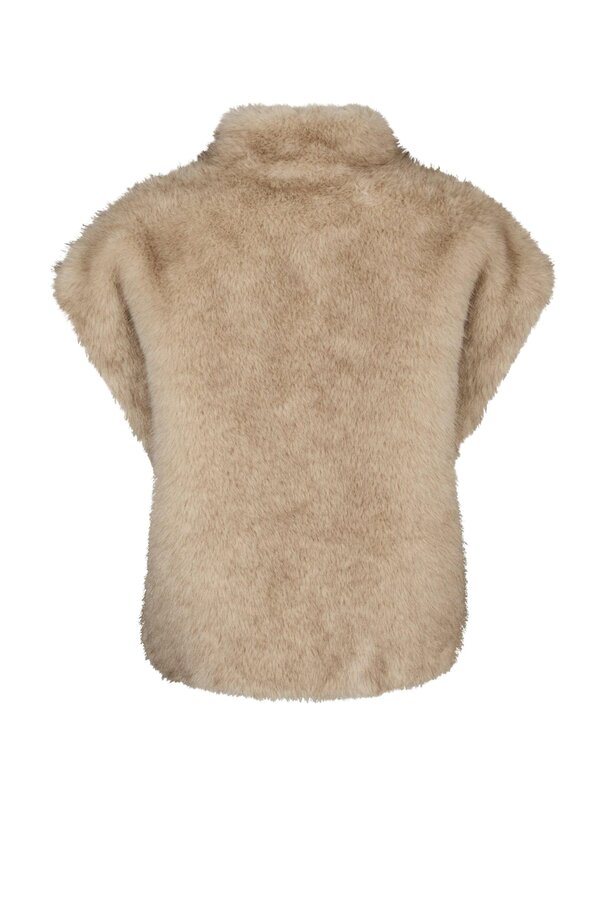 Kevini faux Fur Vest - Beige