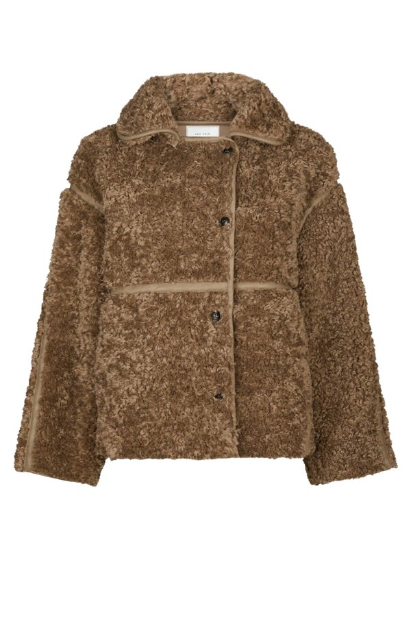 Castor Faux Fur Jacket - Taupe