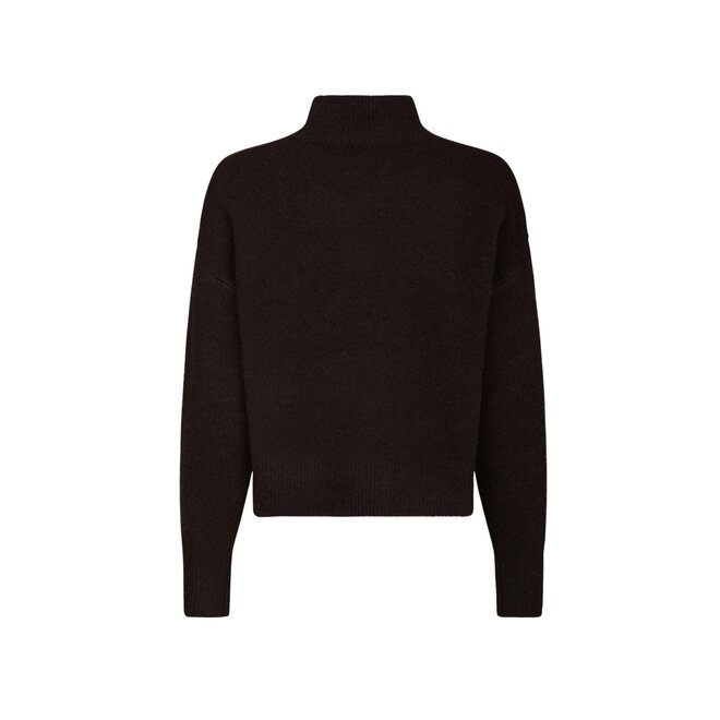 Paulina Knit Blouse - Dark Brown