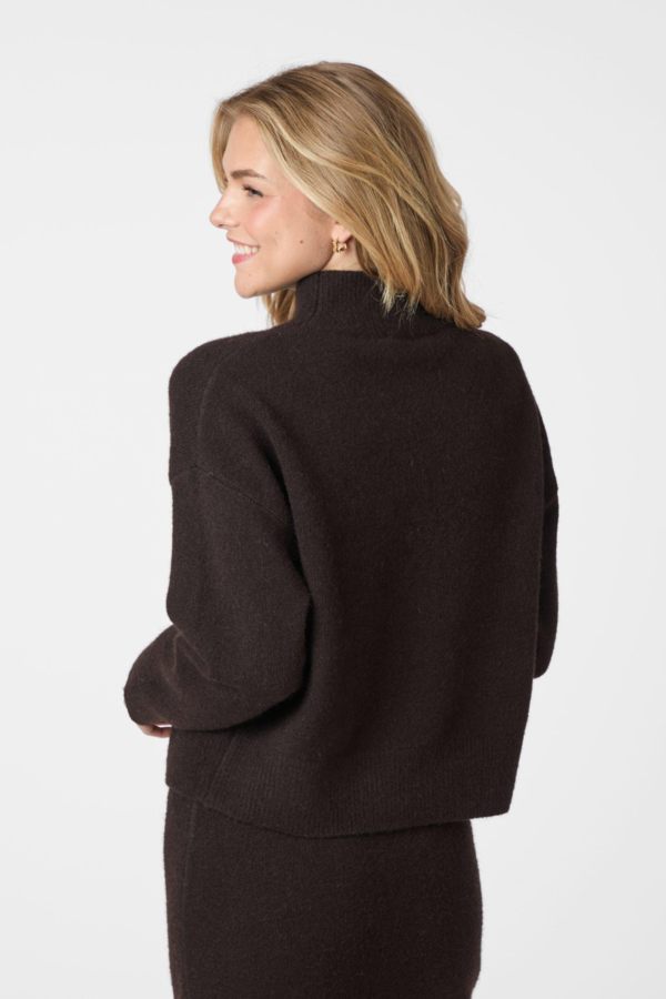 Paulina Knit Blouse - Dark Brown