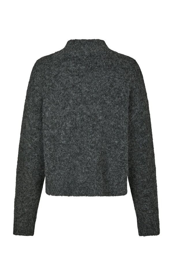 Paulina Fluffy Knit Blouse - Antracit