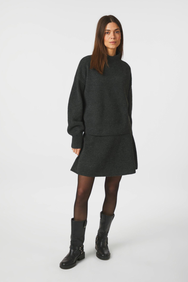 Gisa Knit Skirt - Antracit