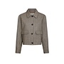 Romana Herringbone Jacket - Dusty Brown