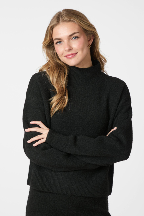Paulina Knit Blouse - Black