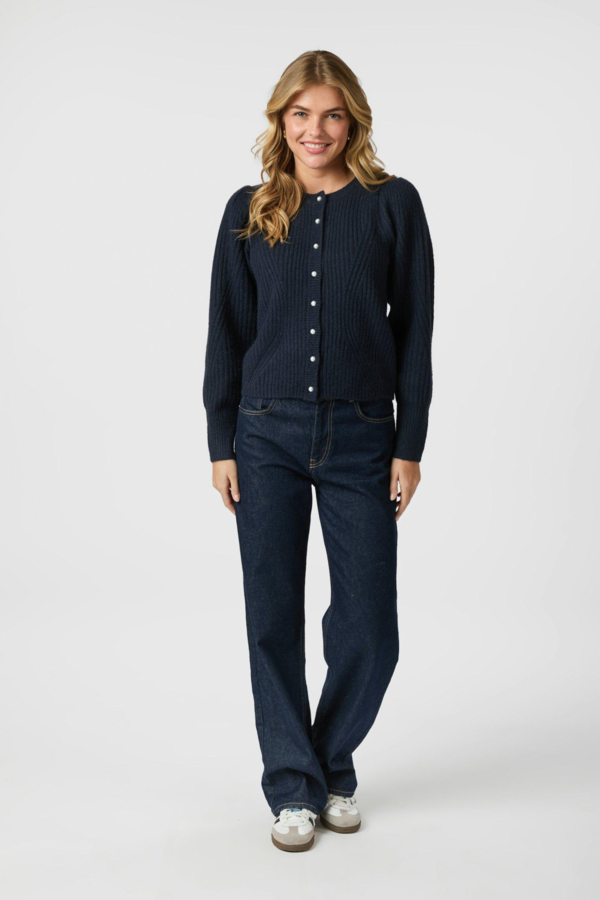 Puli Knit Cardigan - Navy