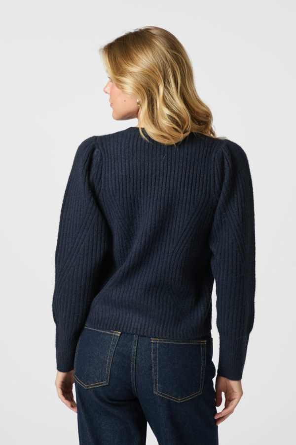Puli Knit Cardigan - Navy