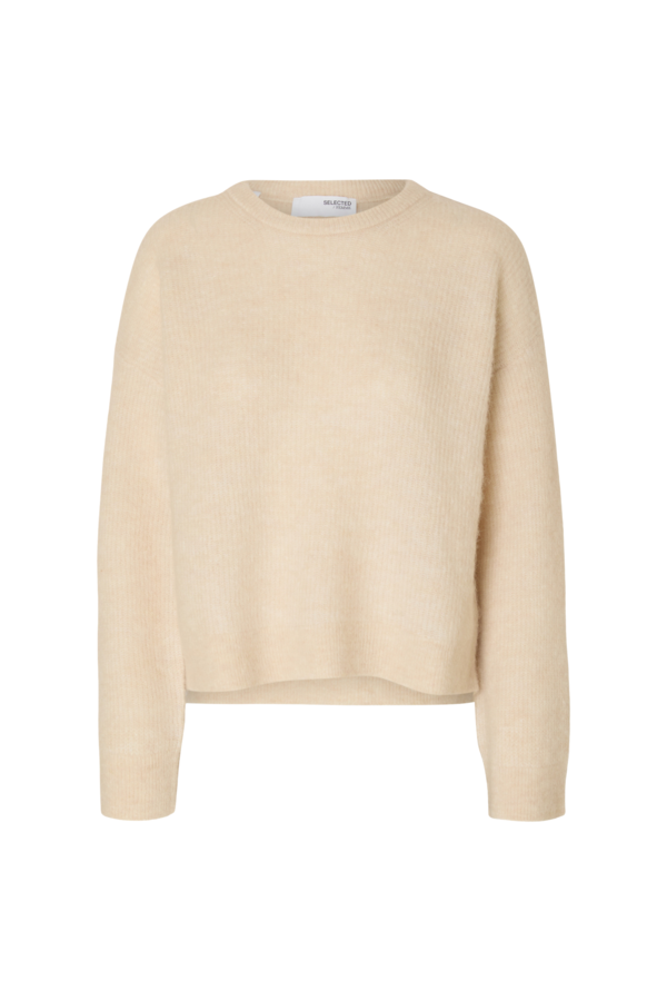 Sia Ras Knit High Neck - Birch Melange