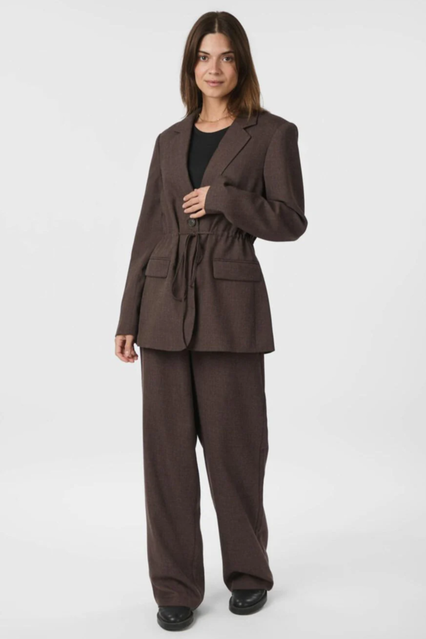 Jemmie Melange Blazer - Brown Melange
