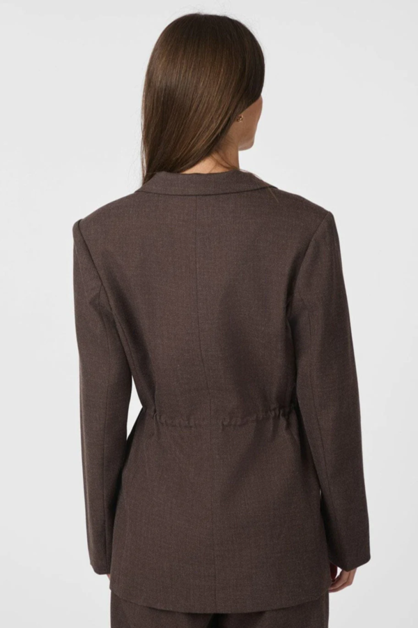 Jemmie Melange Blazer - Brown Melange