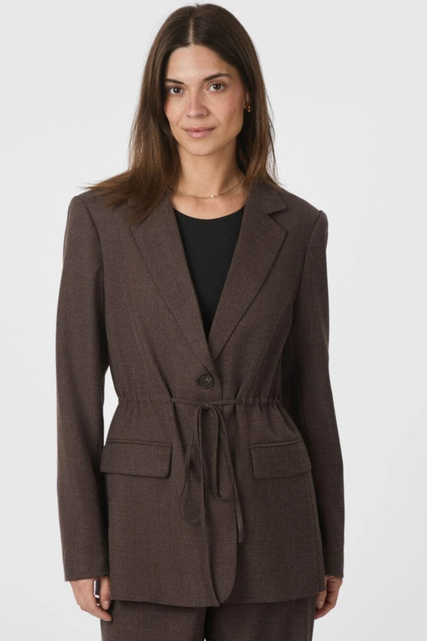 Jemmie Melange Blazer - Brown Melange