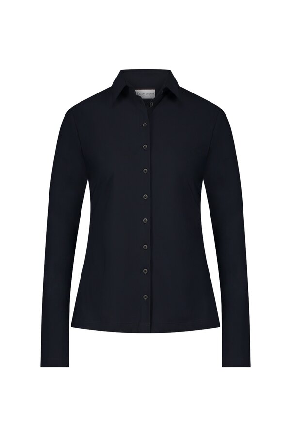 Betty Easy Wear Technical Jersey Blouse - Blue