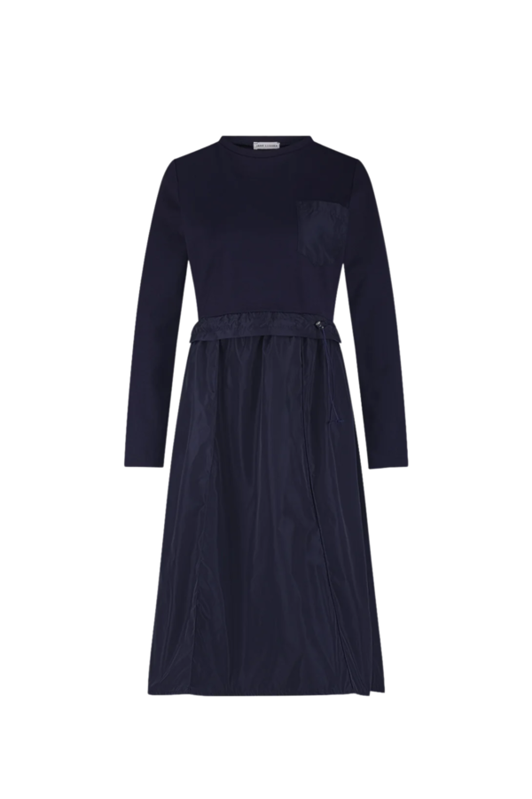 Ester Mix Cotton Tafetta Dress - Blue