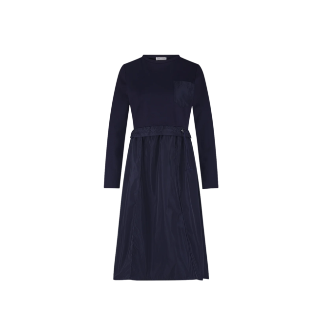 Ester Mix Cotton Tafetta Dress - Blue