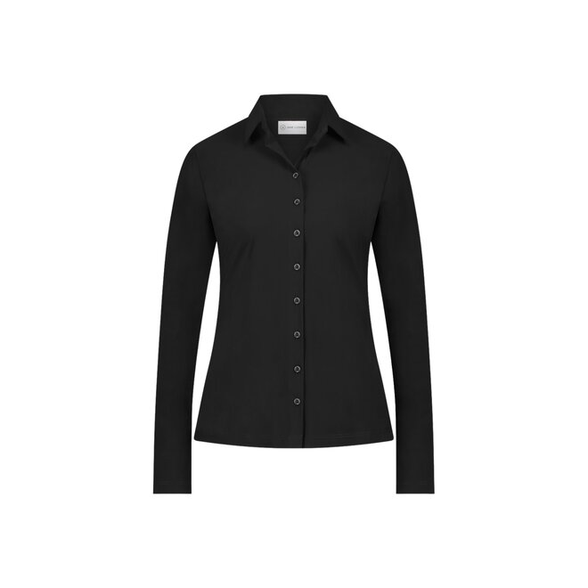 Betty Easy Wear Technical Jersey Blouse - Black