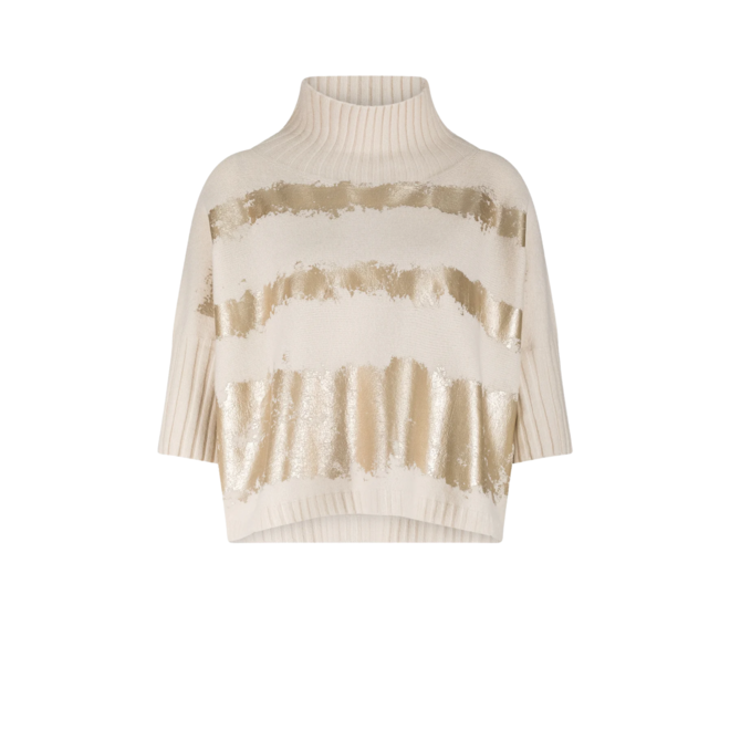 Gold Print Pullover - Beige Gold