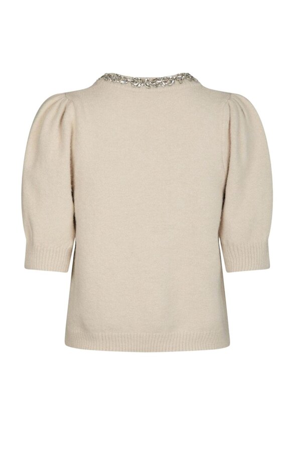 Maia Stone Knit Blouse - Ivory
