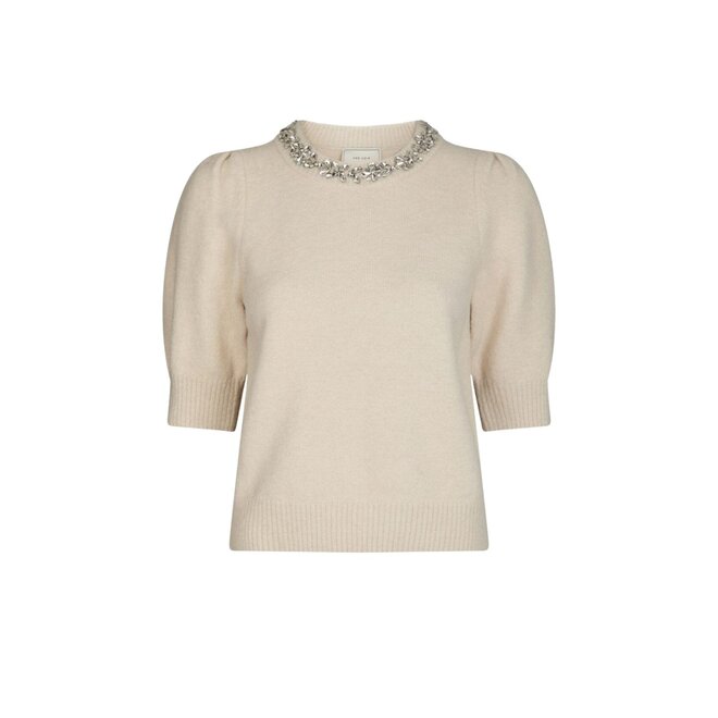 Maia Stone Knit Blouse - Ivory