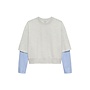 Sweater With Blouse Sleeves - Grey Melange